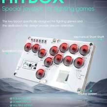 Barra de arcade de rana de datos compatible con /PS3/interruptor/controlador de teclado Joystick Mini barra de lucha para accesorios de Set de PC Rberry - Blanco - Ver 2