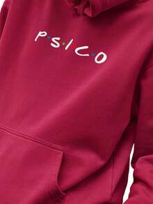 Men Hoodies - Màu Đỏ Sâu - Xem 1