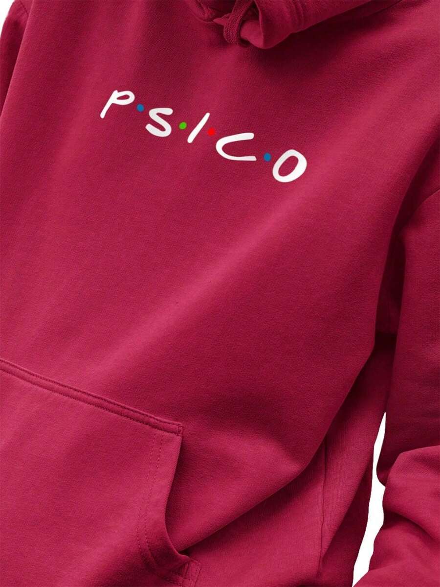 Men Hoodies - Màu Đỏ Sâu - Xem 1