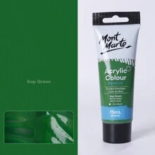 75ML/2.53oz Montmartre 丙烯颜料 手绘纺织绘画颜料 适合艺术初学者