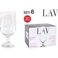 LAV Ensemble de 6 verres à bière 375Cc Collection Belek Design élégant et pratique | Lot de 6 verres à bière 375 cc Collection Belek Rangement facile Résistance à l'usure et capacité adéquate, idéal pour la maison, les restaurants et plus encore - Multicolore - Voir 1
