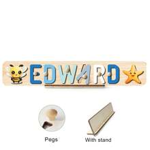 Puzzle avec nom personnalisé, jouet de puzzle en bois personnalisé, puzzle avec nom personnalisé, jouet de puzzle alphabet 3D, cadeaux de Noël de Pâques, cadeaux de premier anniversaire, cadeaux personnalisés, cadeau d'anniversaire, puzzle en bois, jouet de puzzle en bois personnalisé, cadeau d'anniversaire, blocs de construction pièce de coffret cadeau Décoration