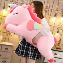 50cm/60cm/75cm/90cm Cute Giant Unicorn Plush Doll, Soft Stuffed Unicorn Doll, Animal Horse Doll, Children Girls Birthday Gift - Multicolor - View 2