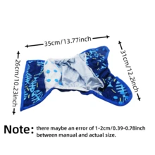 6 Peças compostas por 3 Protetores de Fralda e 3 Inserções de tamanho único, Protetores de Fralda de Pano para Bebê com Duplo Vão, Presentes de Decoração Familiar para Chá de Bebê - Multicolorido - Visão 8