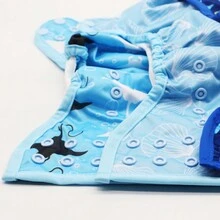 6 Peças compostas por 3 Protetores de Fralda e 3 Inserções de tamanho único, Protetores de Fralda de Pano para Bebê com Duplo Vão, Presentes de Decoração Familiar para Chá de Bebê - Multicolorido - Visão 5