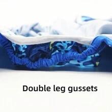 6 Peças compostas por 3 Protetores de Fralda e 3 Inserções de tamanho único, Protetores de Fralda de Pano para Bebê com Duplo Vão, Presentes de Decoração Familiar para Chá de Bebê - Multicolorido - Visão 3