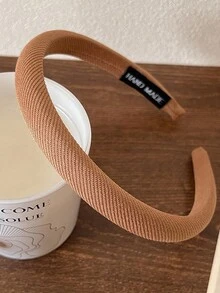 1pc Vintage Thin Hair Hoop For Women, Simple Headband Fashionable Hair Accessory - Khaki - View 5