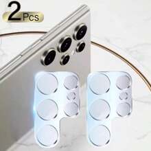 2 Stück Vollständige Abdeckung Transparente Kamera Linse Gehärtetes Glas Bildschirmschutz Kompatibel mit iPhone (Vorder- und Rückkamera) Geschenk für Geburtstag, Familie, Freunde Linsen Schutz, Handy Zubehör Wasserdicht Stoßfest Kratzfest Antifingerabdruck