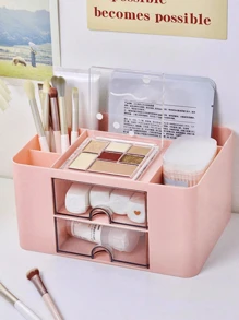 1 pezzo Organizzatore di cassetti trasparente e creativo per scrivania d'ufficio, portapenne a grande capacità per studenti