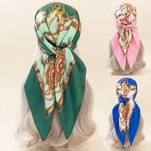 1Pc 90*90Cm Dây Thắt Lưng In Lụa Tổng Hợp Khăn Bandana Vuông Để Sử Dụng Hàng Ngày Trong Tất Cả Các Mùa Khăn Bandana, Dây Buộc Tóc, Băng Đô Lý Tưởng Để Trang Điểm Cho Bạn - Nhiều màu - Xem 8