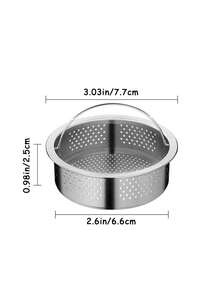 1Pc Kitchen Sink Strainer Stainless Steel, Kitchen Sink Drain Strainer With Handle, Sink Strainers  For Kitchen Sinks - Silver - View 4