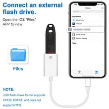 1 cable adaptador USB C/Apple a USB 3.0 OTG compatible con iPhone 15/14/13/12/11, iPads, MacBook y otros dispositivos adaptadores OTG - Blanco - Ver 7