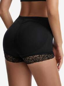 Padded Butt Lifter Shorts For Women, Body Shaper Enhancer Panties To Lift And Sculpt Your Rear - Black - View 3
