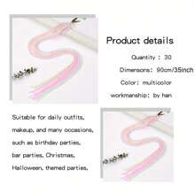 6/8/12Pcs/Set Colorful Hair Wrap String For Braids Hair Wrap Rope Braiding Hair Tie Elastic Stretch String Accessories Fashionable Colorful Tie - Multicolor - View 4