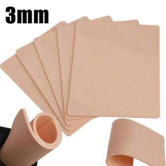 20片1/3毫米A4尺寸纹身练习皮，双面硅胶，微针纹眉永久化妆练习皮，纹身用品