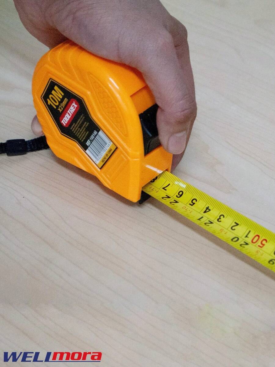 Flexómetro Retráctil 10m Cinta Métrica Flexible De Acero Doble Escala Con Botón De Bloqueo - Medición Clara Y Precisa - Herramienta Manual De Carpintería, Costura, Bricolaje Y Más - Cinta Para Medir Profesional - Amarillo - Ver 1