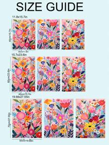 3入組無框帆布海報，復古藝術，卡通和野花藝術油畫海報，適用於臥室、客廳、餐廳、廚房、書房、浴室、走廊、宿舍房，壁畫、壁飾、家居裝飾、房間裝飾帆布印刷完美禮物