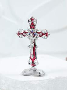 1 chiếc đồ trang trí giọt dầu bằng hợp kim kẽm cổ điển thanh lịch hình Chúa Jesus thánh giá tôn giáo để bàn trang trí cho văn phòng tại nhà - Đồ trang sức bằng hợp kim - Xem 14