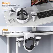 1pc Stainless VR Stand For Quest 2 And Quest 3, Desk Mount VR Holder And Headset Stand Compatible With Quest Pro 2 Rift S - Multicolor - View 8