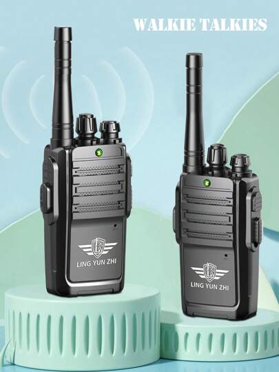 NEUSNEY 2 piezas Decoración navideña Juguete Intercomunicador Walkie Talkie inteligente para niños, con aplicación multimedia y alcance de 200m, regalo para niños/niñas, baterías no incluidas, Útiles escolares, Juegos al aire libre, Walkie Talkies para niños, Walkie Talkies, Juegos, Camping