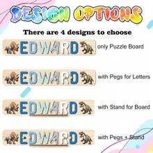 Puzzle avec nom personnalisé, jouet de puzzle en bois personnalisé, puzzle avec nom personnalisé, jouet de puzzle alphabet 3D, cadeaux de Noël de Pâques, cadeaux de premier anniversaire, cadeaux personnalisés, cadeau d'anniversaire, puzzle en bois, jouet de puzzle en bois personnalisé, cadeau d'anniversaire, blocs de construction pièce de coffret cadeau Décoration