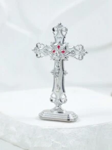 1 chiếc đồ trang trí giọt dầu bằng hợp kim kẽm cổ điển thanh lịch hình Chúa Jesus thánh giá tôn giáo để bàn trang trí cho văn phòng tại nhà - Đồ trang sức bằng hợp kim - Xem 15