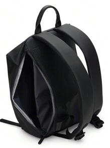 Lightweight, Minimalist Design Business Backpack For Women, High-Quality, Waterproof Leather, Large Capacity With Compartments, Side Zipper, Ideal For Students, Traveling, Business, Office Work, Graduates, School Backpack - Black - View 9