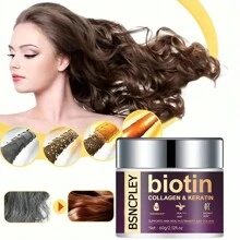 護髮面膜-針對乾燥受損頭髮的深層潤澤蛋白質產品-為卷曲，漂染或毛躁頭髮提供養分豐富的潤膚產品 - 60g - 查看 1