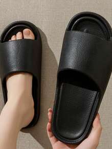 Sandalias impermeables, de alta calidad, para mujeres, de verano para ducha, baño, y casa, antideslizantes y anti-olor - Negro - Ver 1