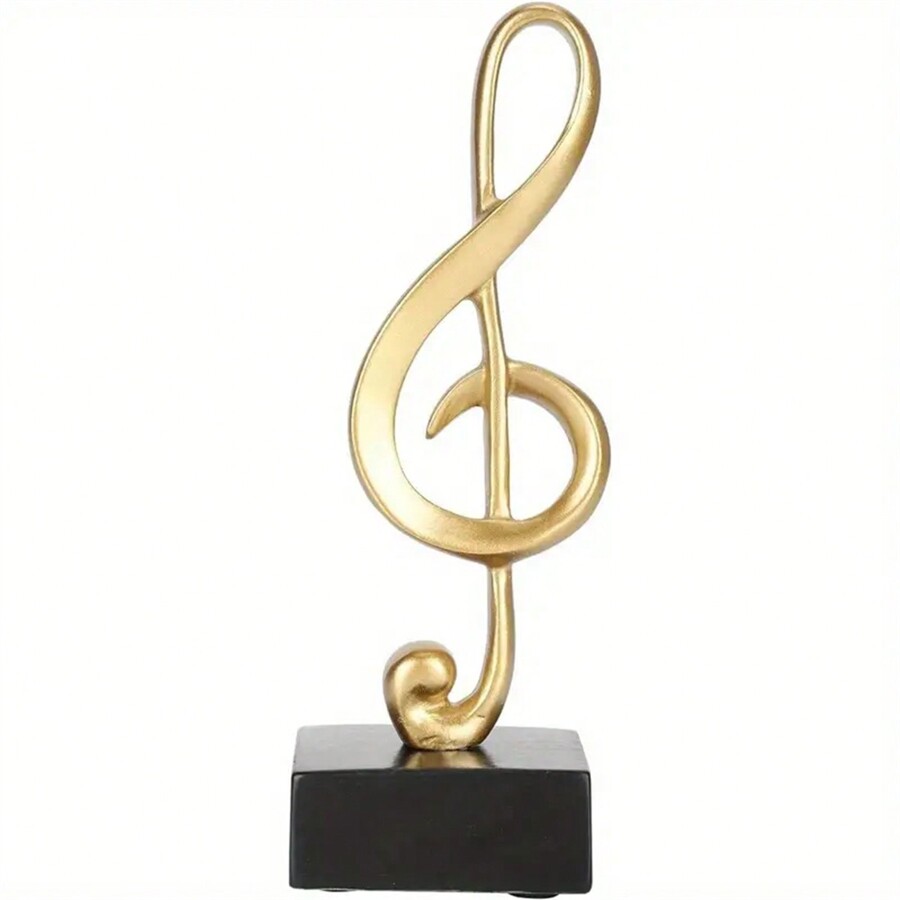 1pc Music Note Statue, Music Note Decor Sculpture Resin Craft Music