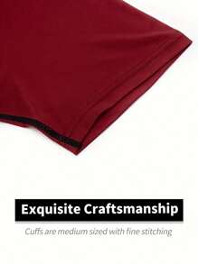 Boyfriend Style Men's Short Sleeve Compression Sport Shirt For Running, Basketball, Football, Cycling, Fitness And Casual Wear - Red - View 4