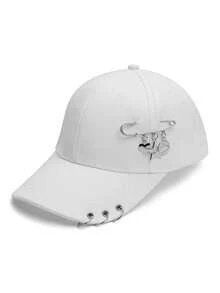 Cool Baseball Cap With Metal Ring For Men & Women, Spring/Summer Sun Hat For Female Students - Multicolor - View 3