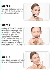 竹炭牙齒美白貼，針對牙齦敏感，有效美白，減少敏感，幫助去除煙草/咖啡/蘇打污漬 - 黑色 - 查看 8