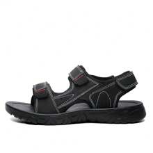 Men's All Season Sandals, Casual Outdoor Indoor Beach Slippers, Non-Slip Sole, Breathable Soft Adjustable Hook And Loop Strap