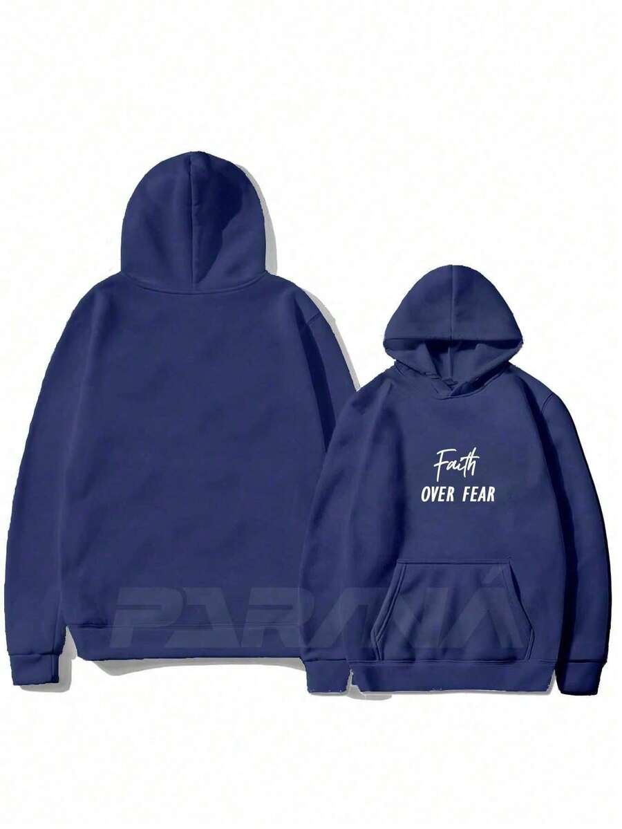 Men Hoodies - 藏蓝色 - 查看 1