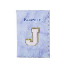 Letter Printed Simple Passport Holder For Daily Use - Blue - View 17