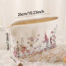 Bolsa de veludo cotelê com estampa de cogumelo pintada à mão, bolsa de cosméticos portátil com forro, organizador multifuncional para artigos de higiene pessoal, material de poliéster, sem perfume, unissex para adultos, organizador de maquiagem não à prova d'água, mini bolsa de viagem, pequena bolsa de maquiagem, acessórios, porta-maquiagem, estojo para pincéis, recipiente para maquiagem, bolsa de cosméticos, itens essenciais para viagem, acessórios femininos, itens de viagem, bolsa de maquiagem, material escolar, bolsa de maquiagem, itens essenciais para as festas, bolsas de maquiagem, bolsa de maquiagem, materiais para as festas de inverno, volta às aulas - Multicolorido - Ver 3