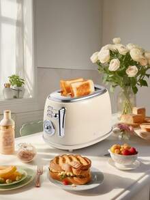 1入FEORCSTON 2片不鏽鋼多功能吐司機，配有不鏽鋼蓋和麵包夾，適用於家庭早餐 - 美規A型插(110-127V) - 查看 4