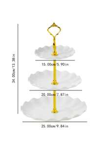 Plastic 3pcs/4pcs Cake Stand (2pcs/3pcs Stand And 1pc Accessory), Multilayer European Style Dessert Tray For Home And Daily Use,Kitchen,Christmas Gift Back To School - Multicolor - View 10