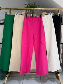 Women Pants - 黑色 - 查看 2