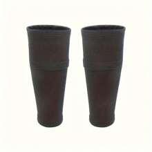 足球護腿器，透氣柔軟運動雙層襪套，運動戶外保護設備 - 黑色 - 查看 5