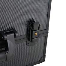 Makeup Case, Professional Makeup Artist Handheld Aluminum Alloy Multiple Layers Large Capacity Cosmetic Organizer Box For Make Up - Black - View 8