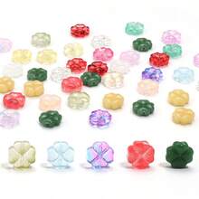 50入組鍍金玻璃幸運草珠子,DIY珠寶製作四葉草織帶手機鏈手鍊項鍊裝飾 - 四葉草珠子 - 查看 5