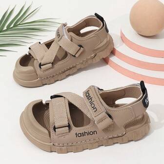 兒童時尚透氣防滑輕量運動涼鞋，具有耐磨軟底適用於男孩