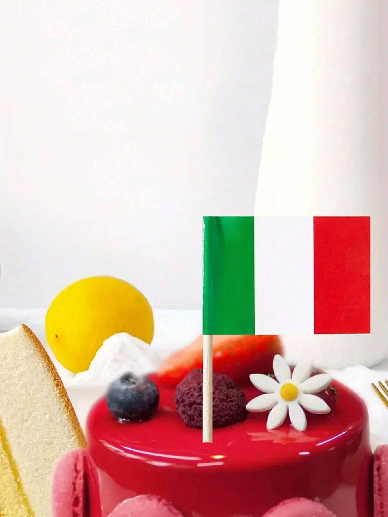 120 Bandierine Stuzzicadenti Mini - Bifacciali, Per Decorare Cibo