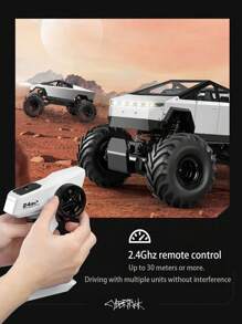1pc Extra Large Remote Control Tesla Car, RC High-Speed 4WD Off-Road Electric Cyber Truck Climbing Racing Model Toy - Multicolor - View 5