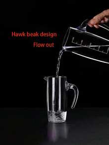 1入組150ml塑料酒器，丙烯酸白蘭地瓶，帶有測量標記的PC葡萄酒氣墊酒器