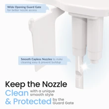 LUXE Bidet NEO 320 Plus - Only Patented Bidet Attachment For Toilet Seat, Innovative Hinges Clean, Slide-In Easy Install, Advanced 360° Self-Clean, Warm, Dual Nozzles, Feminine & Rear Wash (Chrome, Rose Gold, White) - 銀色 - 查看 4
