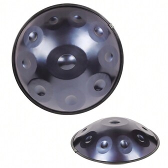 440Hz Steel Tongue Drum Percussion Instrument Handpan Drum In 10 Notes (Blue)