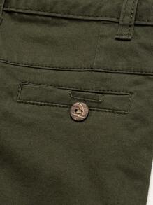 男童休闲编织短裤，舒适有弹性，刺绣拉链，5 部分，内置松紧带可调节，返校装